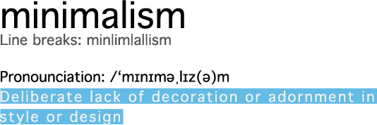 dictionary definition of minimalism